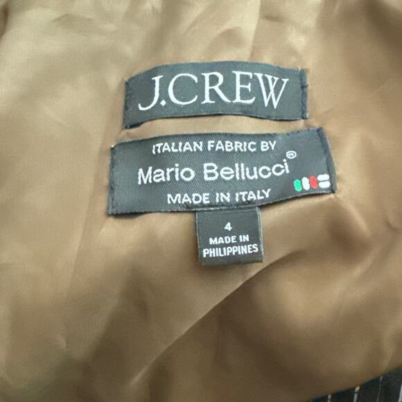 J. Crew Patrick Patch Pocket Italian Fabric Luxe Ponte Blazer Black Size 4 - Picture 8 of 11